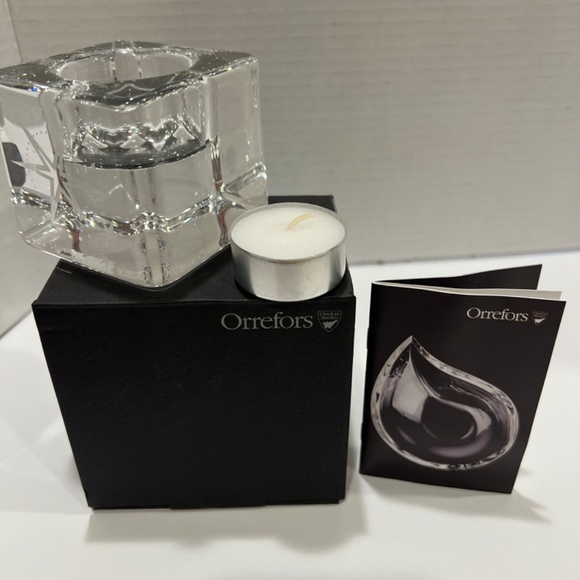 Orrefors crystal Ice Cube votive A - Picture 2 of 8